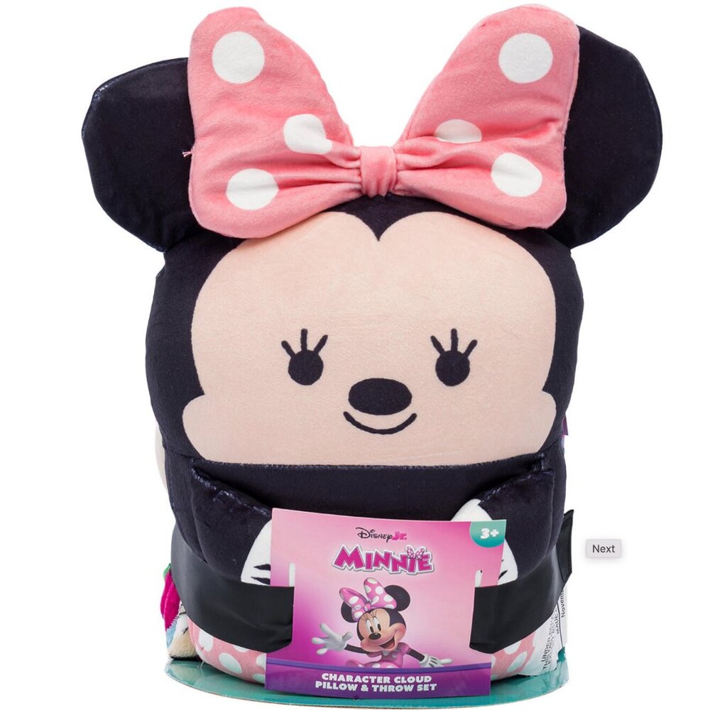 Minnie Mouse Doll Hugger Pillow and Throw Blanket Set